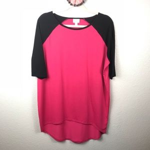 Lularoe irma pink back top size xs
